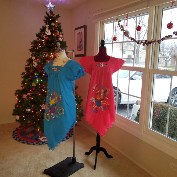 Embroidered dresses, relaxed, maternity, beach, - Picture 3 of 5